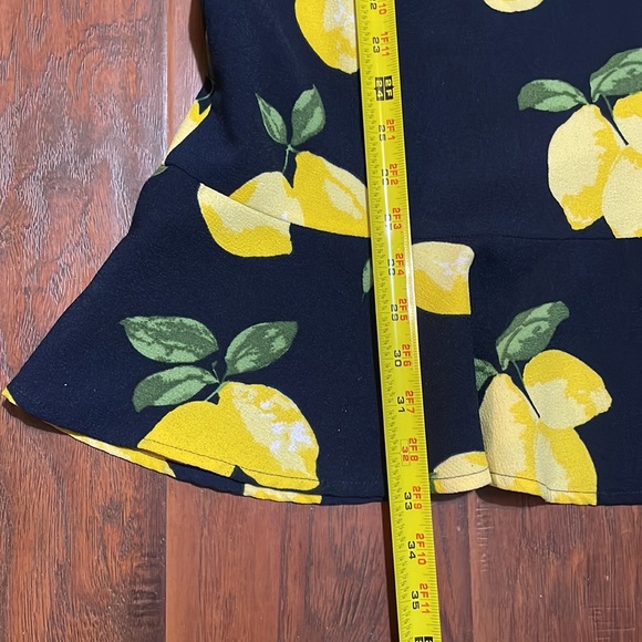 Mud Pie Midi Navy Blue dress with Lemon print - Picture 7 of 8
